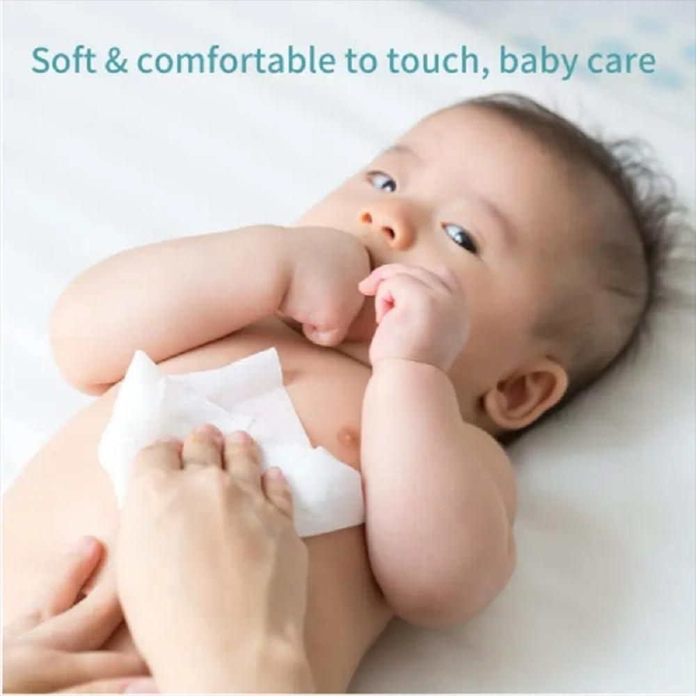 Mini Portable Disposable Baby Wipes | Soft & Gentle Wet Wipes for Face, Hands, Travel & Household Use