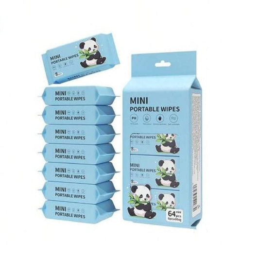 Mini Portable Disposable Baby Wipes | Soft & Gentle Wet Wipes for Face, Hands, Travel & Household Use