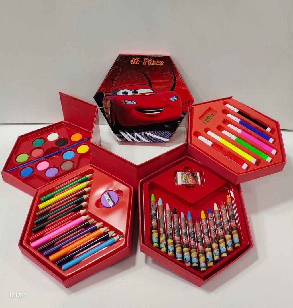 46 Pcs Color Set Box | Complete Art & Craft Kit with Crayons, Sketch Pens, Oil Pastels, Pencils & Paints for Kids & Artists