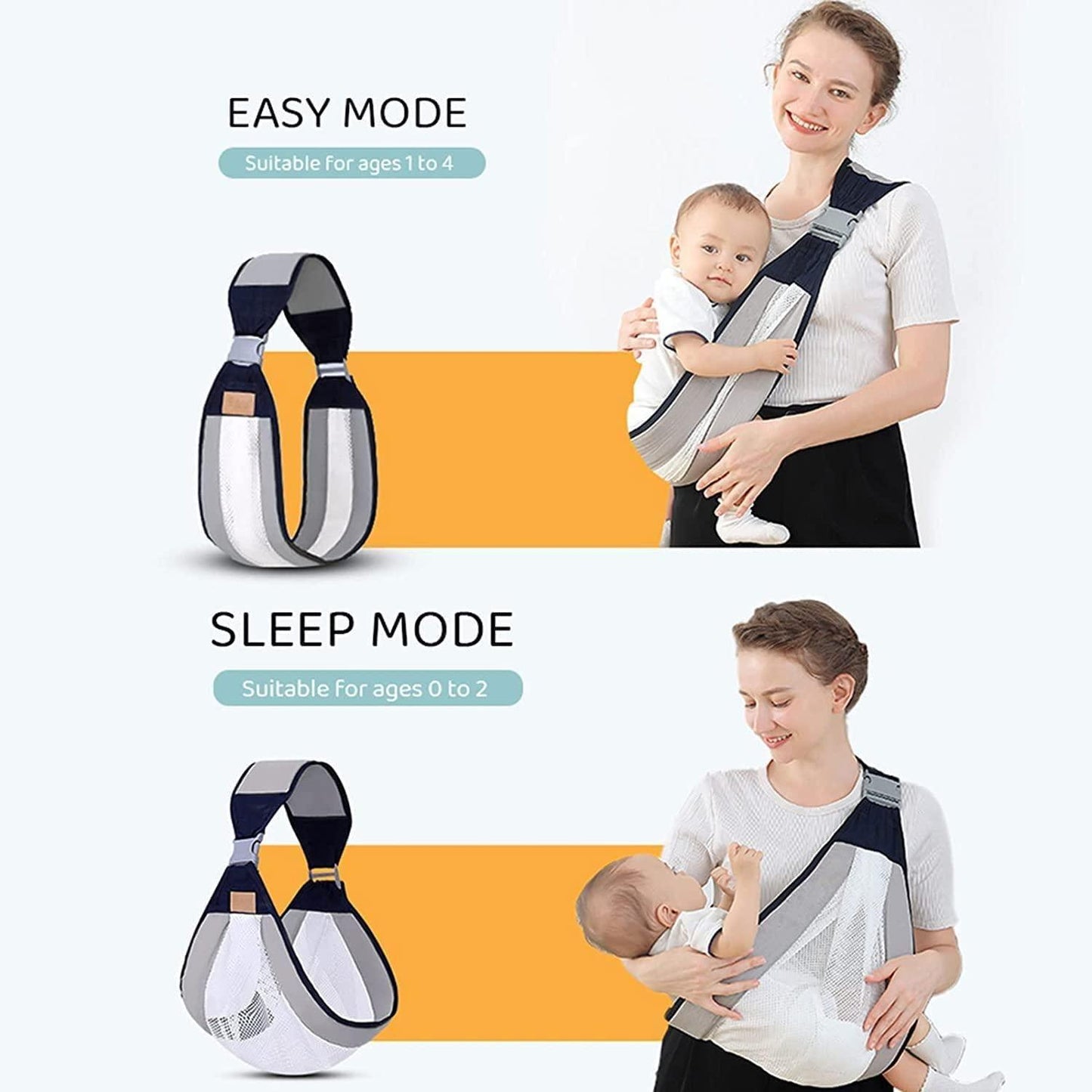 Baby Carrier for New born to Toddler | Adjustable Ergonomic Sling Backpack for Infants & Kids