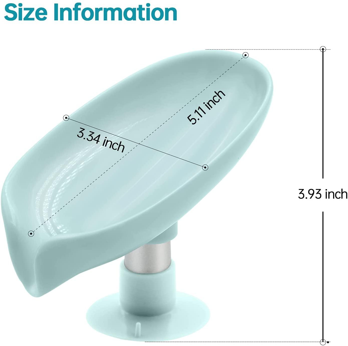 Soap Holder-Leaf Shape Self Draining Soap Holder With Suction Cup (Pack of 1)