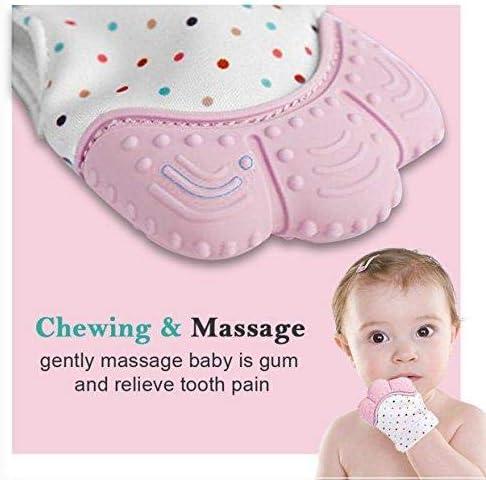 Silicone Baby Teething Mitten | Self-Soothing Teether Glove Toy for Infants, Safe Chew Mitt for Teething Relief & Gum Massage