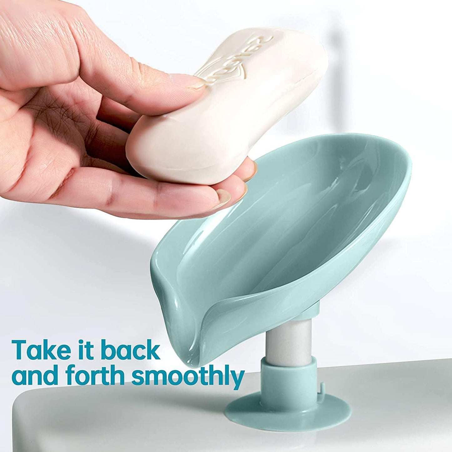 Soap Holder-Leaf Shape Self Draining Soap Holder With Suction Cup (Pack of 1)