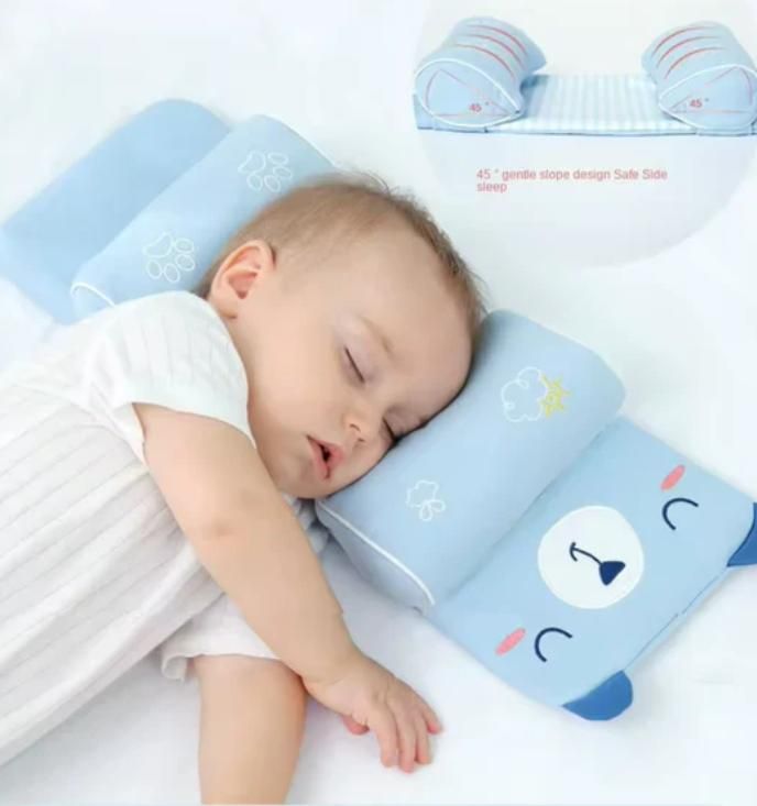 Ergonomic New born Baby Head Shaping Pillow – Flat Head Prevention, Soft Support Cushion | Assorted Colours
