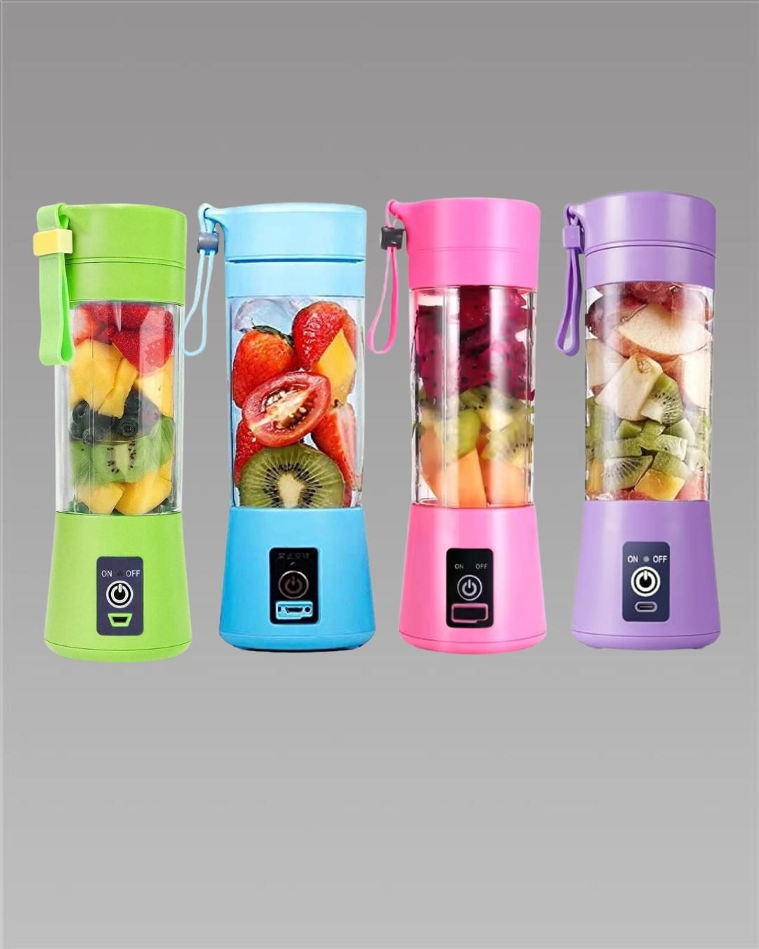 Portable Electric USB Juicer Blender (380ml) | 6 Blade Rechargeable Smoothie & Shake Maker