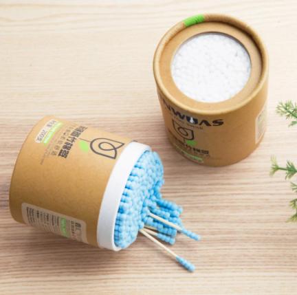 Cotton Swabs (200 Pcs) | Soft Cotton Buds with Wooden Sticks for Ear Cleaning, Makeup, Baby Care & First Aid
