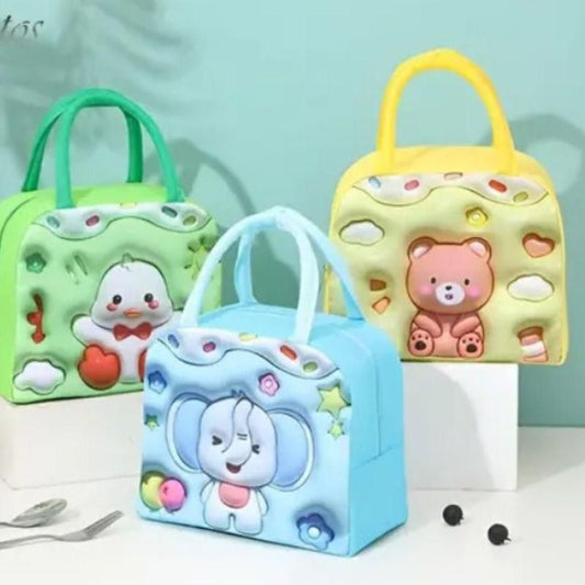 3D Cartoon Lunch Bag for Kids | Insulated School Lunch Box with Cute Animal & Cartoon Designs