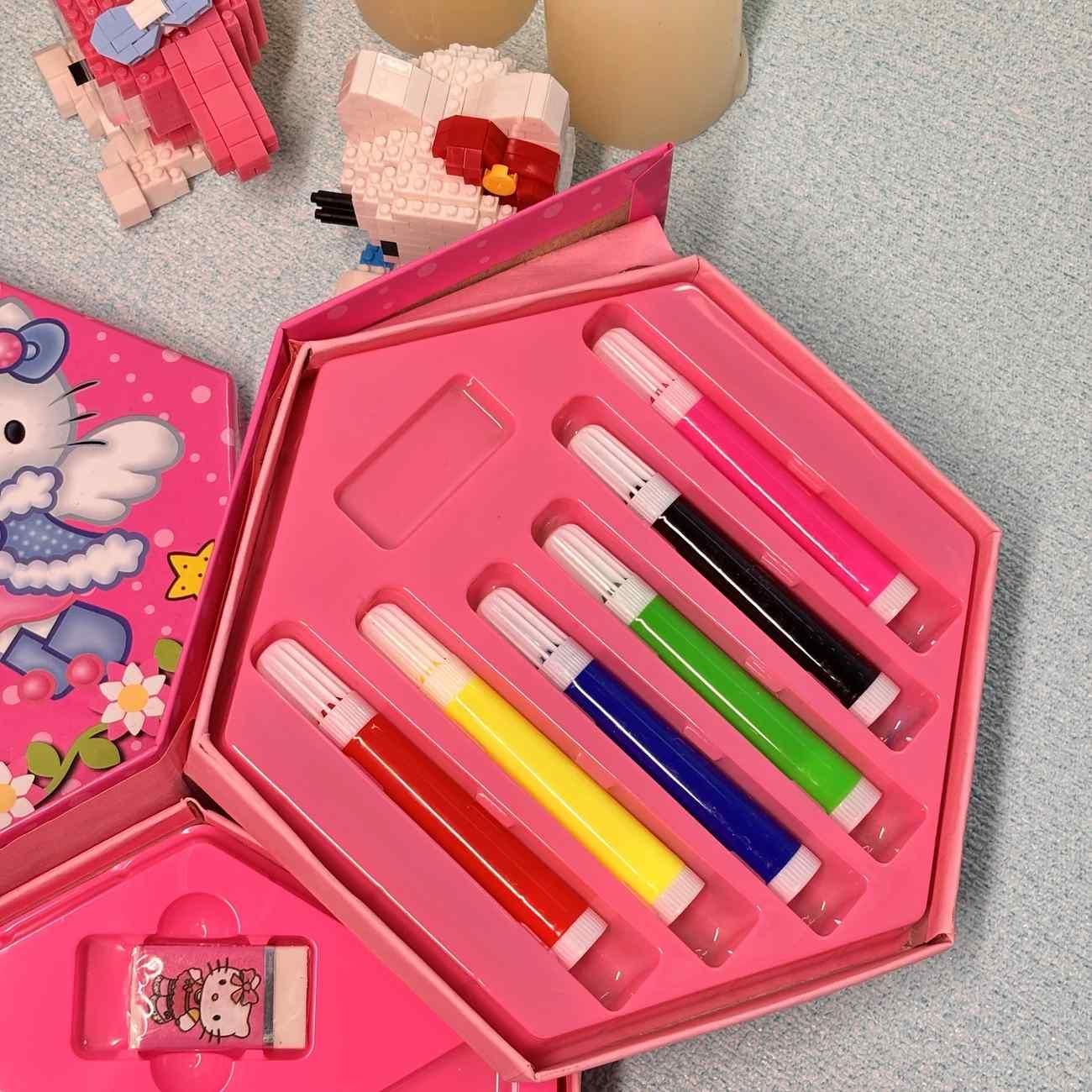 46 Pcs Color Set Box | Complete Art & Craft Kit with Crayons, Sketch Pens, Oil Pastels, Pencils & Paints for Kids & Artists