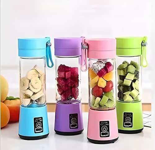 Portable Electric USB Juicer Blender (380ml) | 6 Blade Rechargeable Smoothie & Shake Maker