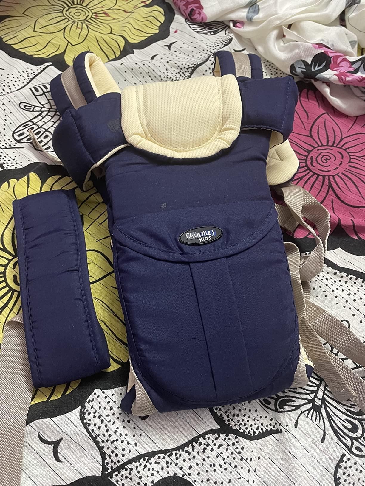 Baby Carrier Bag/Adjustable Hands Free 4 in 1 Baby/Baby safety Belt/Child Safety Strip/Baby Sling Carrier Bag/Baby Back Carrier Bag (Black) Front Carry Facing
