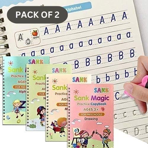 Magic Practice Copybook for Kids | Reusable Writing Book with Evaporative Ink Pen for Handwriting, Drawing & Learning
