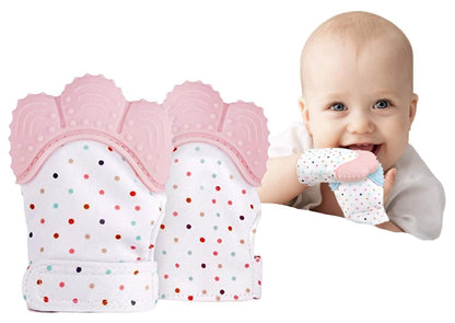 Silicone Baby Teething Mitten | Self-Soothing Teether Glove Toy for Infants, Safe Chew Mitt for Teething Relief & Gum Massage