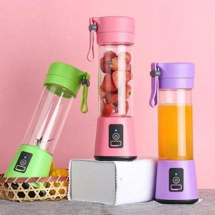 Portable Electric USB Juicer Blender (380ml) | 6 Blade Rechargeable Smoothie & Shake Maker
