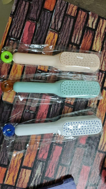 Self-Cleaning Anti-Static Hair Massage Comb (Pack of 1) | Detangling Brush for Adults & Kids