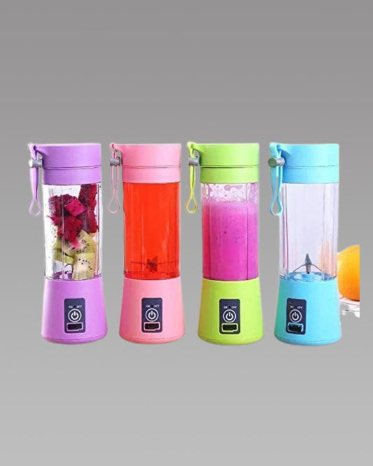 Portable Electric USB Juicer Blender (380ml) | 6 Blade Rechargeable Smoothie & Shake Maker