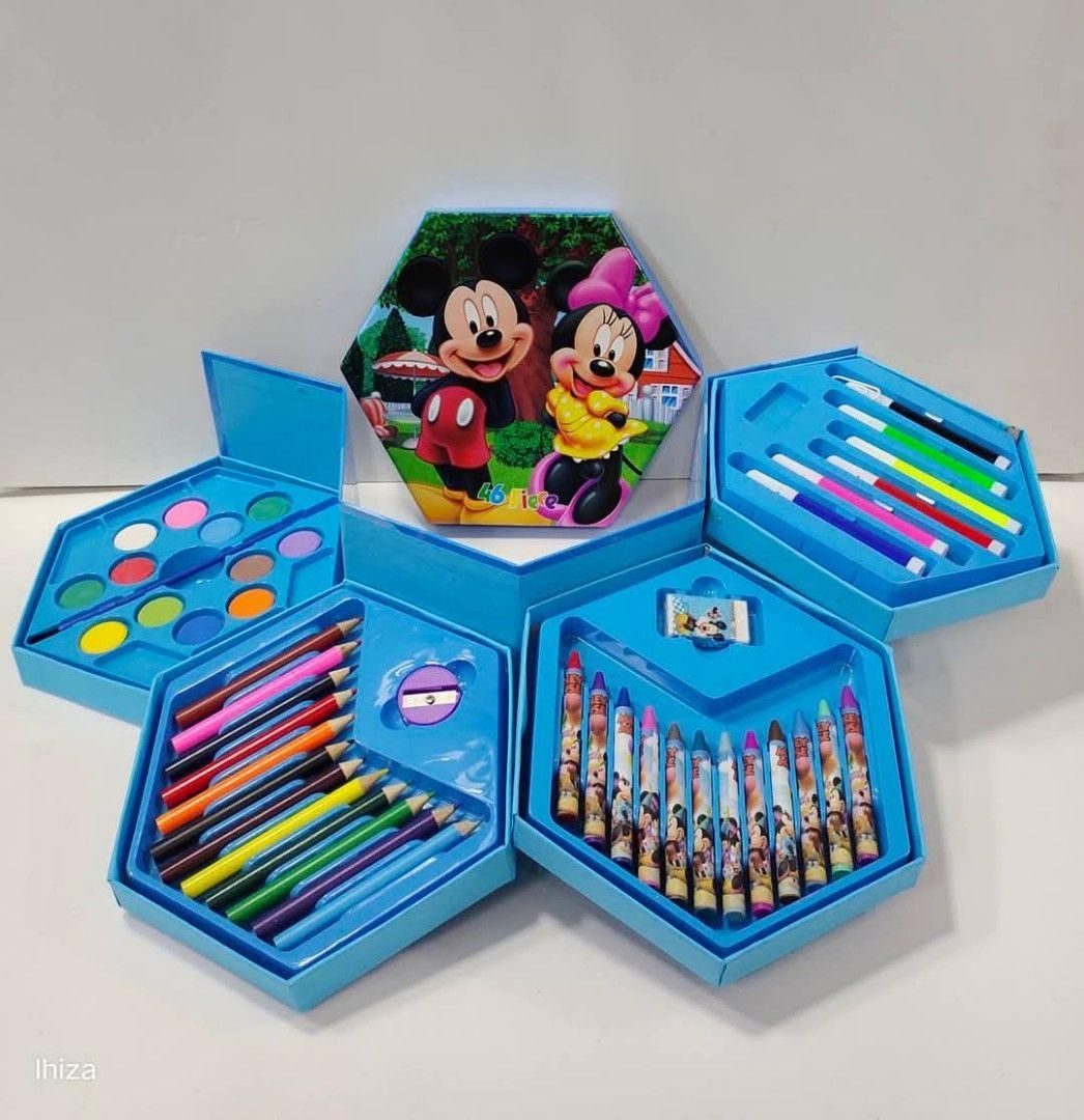 46 Pcs Color Set Box | Complete Art & Craft Kit with Crayons, Sketch Pens, Oil Pastels, Pencils & Paints for Kids & Artists