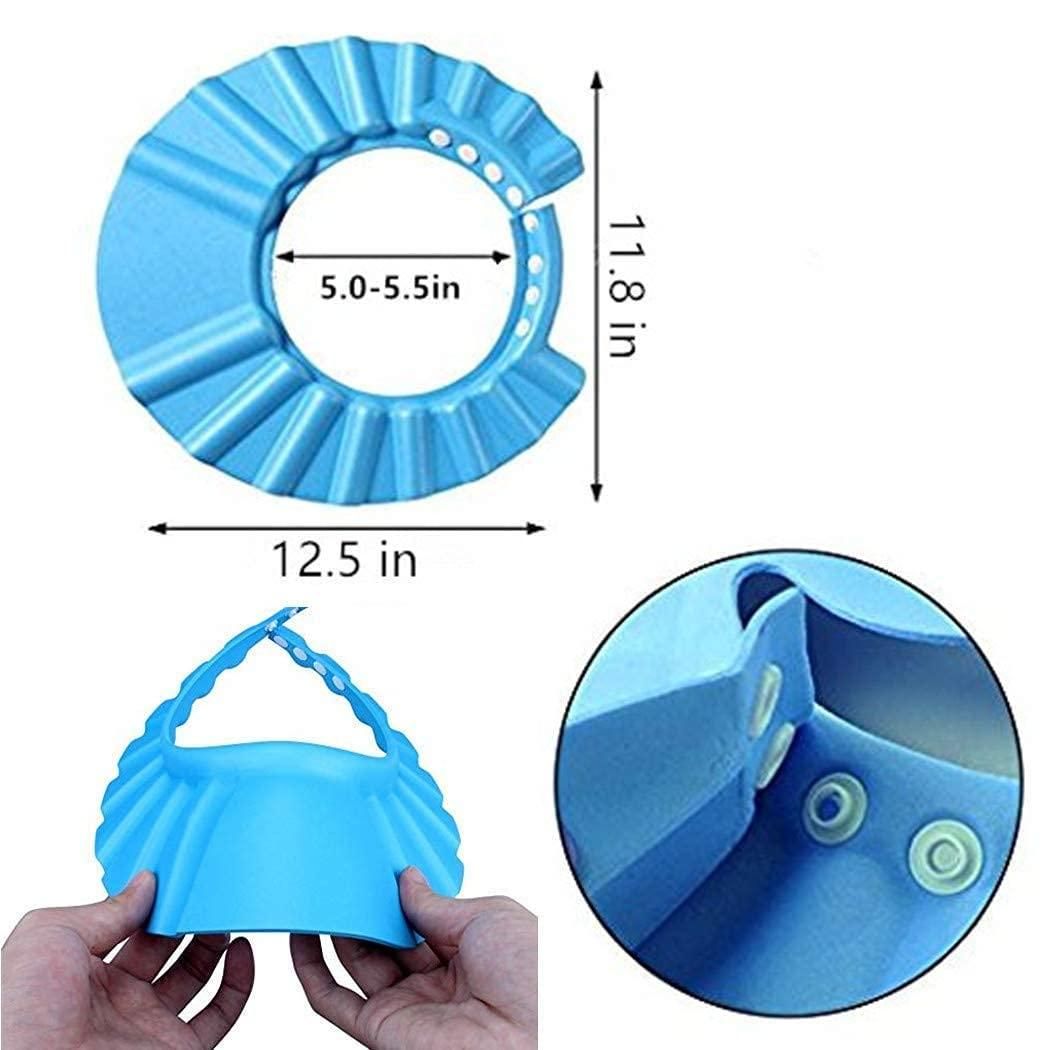 Baby Adjustable Shower Cap (Pack of 2) | Safe Bathing Hat for Toddlers & Infants, Shampoo & Eye Protection Wash Cap