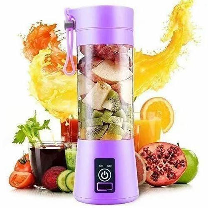 Portable Electric USB Juicer Blender (380ml) | 6 Blade Rechargeable Smoothie & Shake Maker