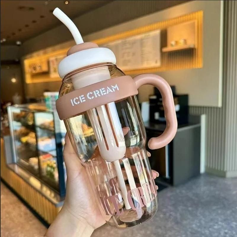 Water Bottle with Handle and Straw | Leak-Proof, BPA-Free, Reusable & Portable Drinking Bottle for Gym, Office, School, Travel & Outdoor Use