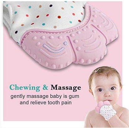 Silicone Baby Teething Mitten | Self-Soothing Teether Glove Toy for Infants, Safe Chew Mitt for Teething Relief & Gum Massage