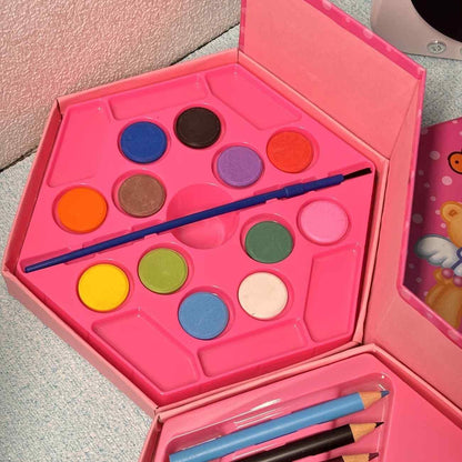 46 Pcs Color Set Box | Complete Art & Craft Kit with Crayons, Sketch Pens, Oil Pastels, Pencils & Paints for Kids & Artists