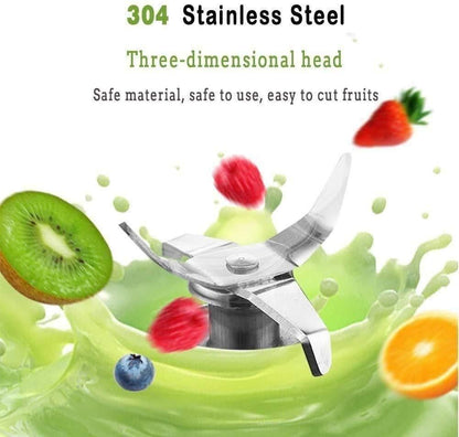 Portable Electric USB Juicer Blender (380ml) | 6 Blade Rechargeable Smoothie & Shake Maker