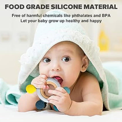 Silicone Baby Teether | BPA-Free Soft Chew Toy for Teething Relief & Gum Massage