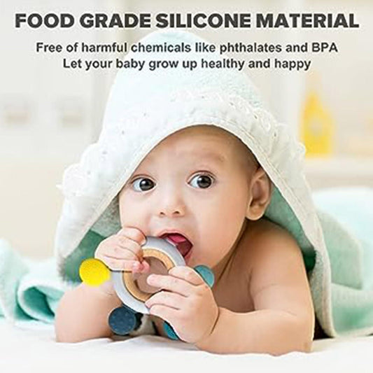 Silicone Baby Teether | BPA-Free Soft Chew Toy for Teething Relief & Gum Massage