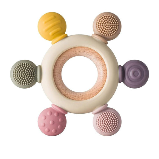 Silicone Baby Teether | BPA-Free Soft Chew Toy for Teething Relief & Gum Massage