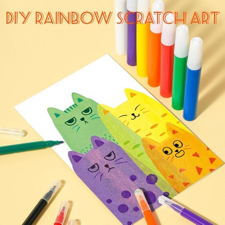DIY Rainbow Scratch Dot Art Painting Kit for Kids – Creative Fun with Colors