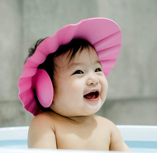 Baby Adjustable Shower Cap (Pack of 2) | Safe Bathing Hat for Toddlers & Infants, Shampoo & Eye Protection Wash Cap