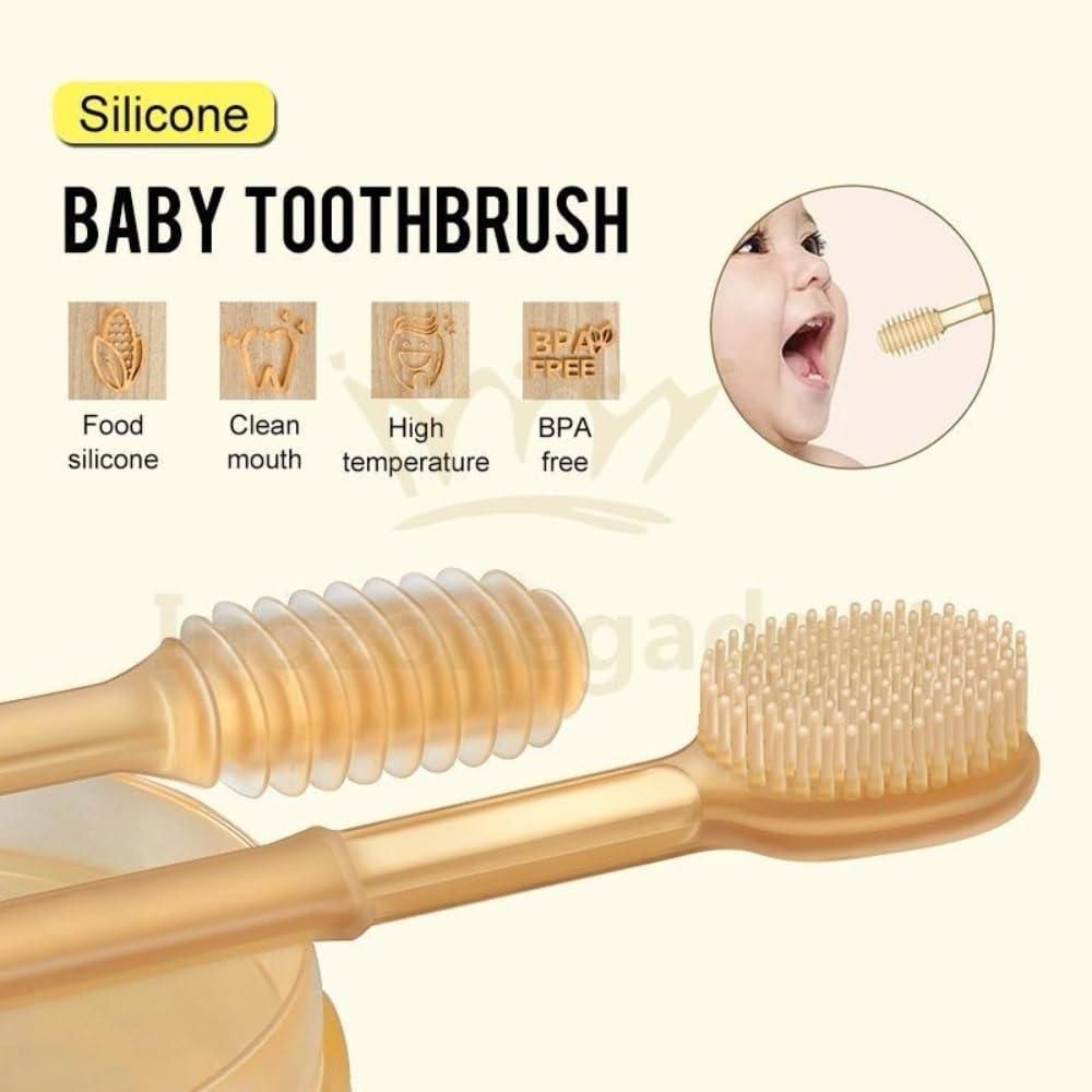 Soft Silicone Baby Toothbrush | Gentle Bristle Oral Care Brush for Infants & Toddlers