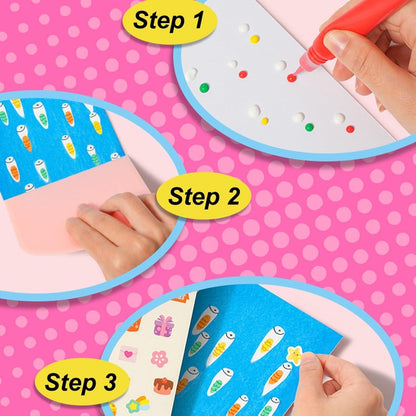 DIY Rainbow Scratch Dot Art Painting Kit for Kids – Creative Fun with Colors