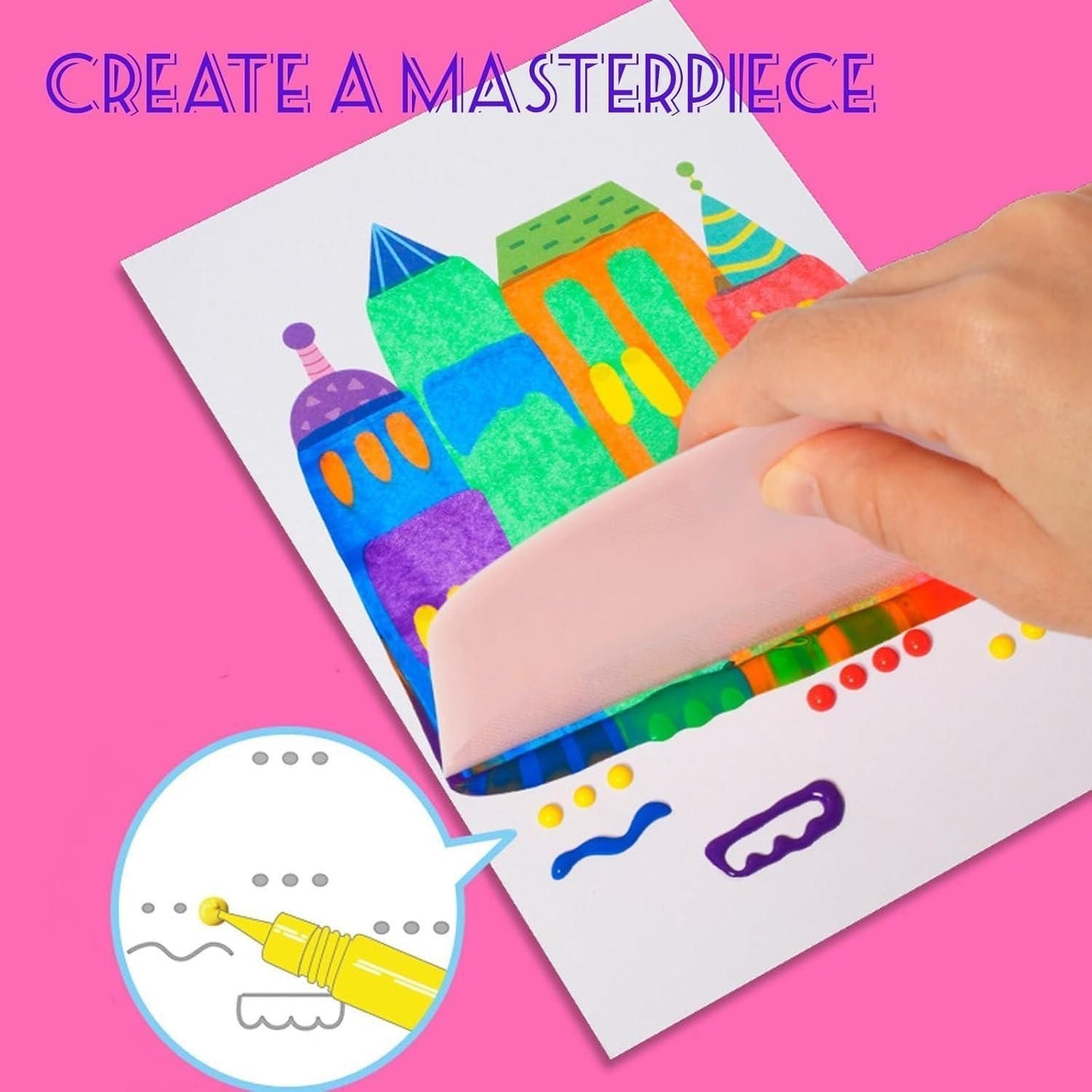 DIY Rainbow Scratch Dot Art Painting Kit for Kids – Creative Fun with Colors