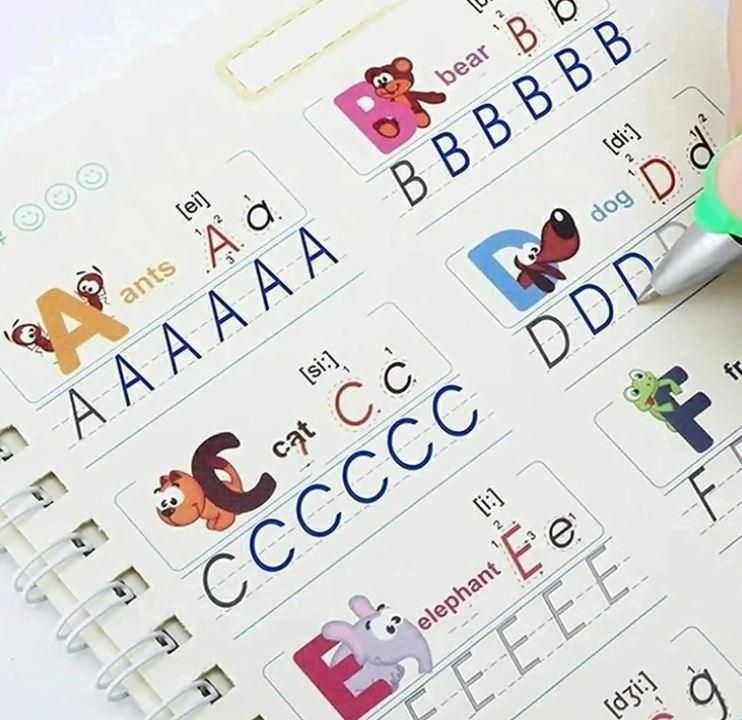 Magic Practice Copybook for Kids | Reusable Writing Book with Evaporative Ink Pen for Handwriting, Drawing & Learning