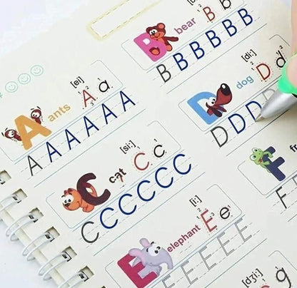 Magic Practice Copybook for Kids | Reusable Writing Book with Evaporative Ink Pen for Handwriting, Drawing & Learning
