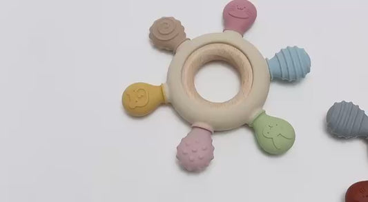 Silicone Baby Teether | BPA-Free Soft Chew Toy for Teething Relief & Gum Massage