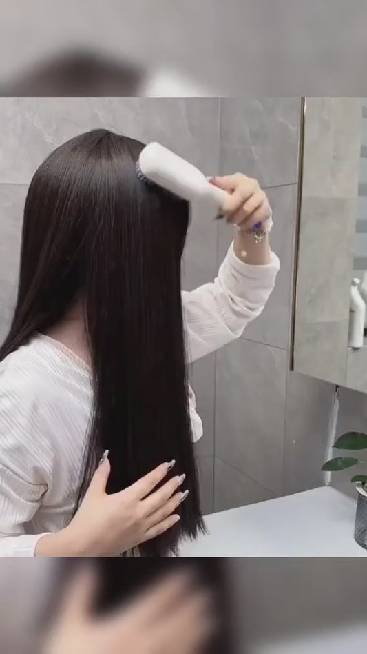 Self-Cleaning Anti-Static Hair Massage Comb (Pack of 1) | Detangling Brush for Adults & Kids